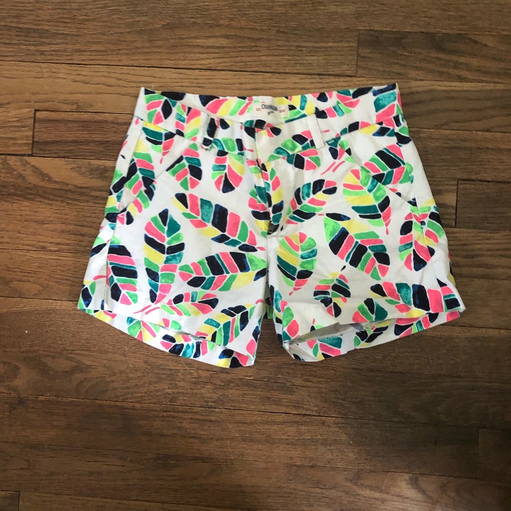 Girls white shorts with print